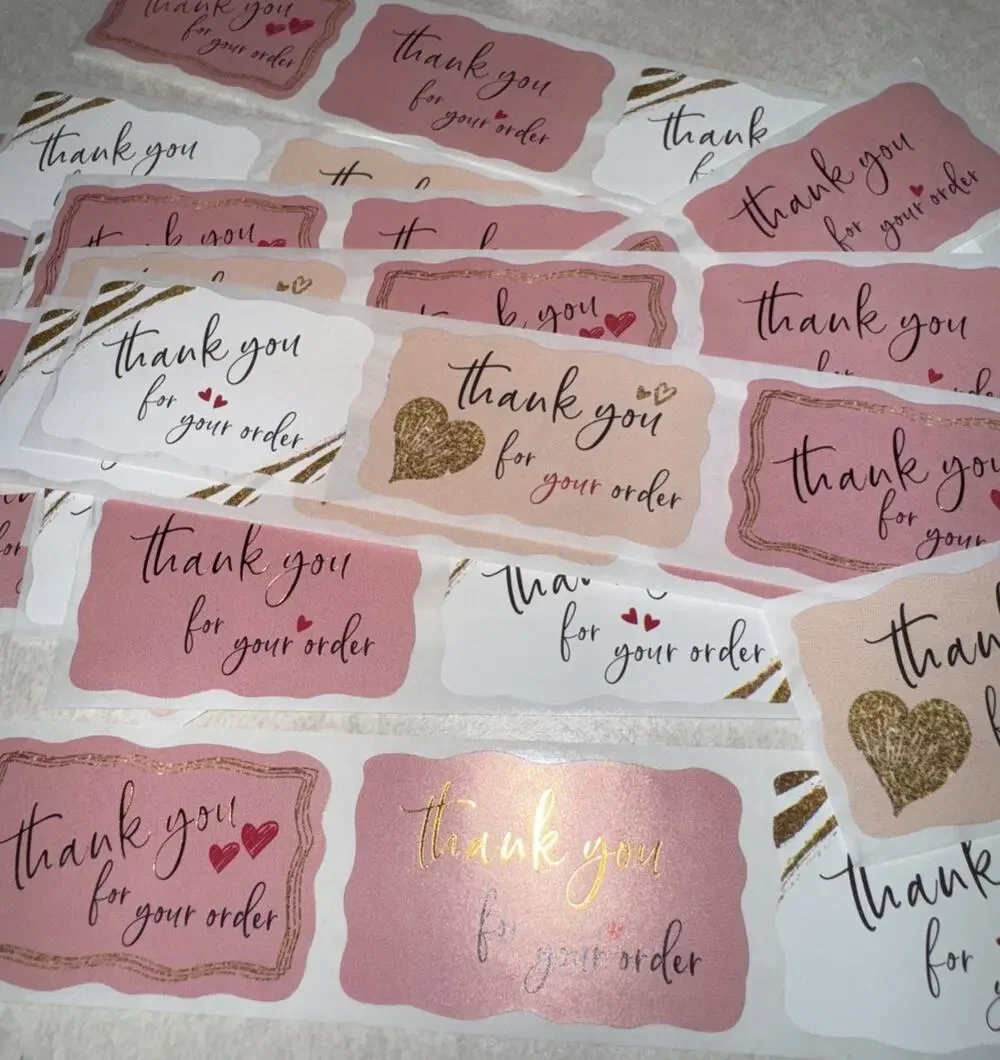 Thank You Sticker Strips 247 Stickers Floral Small Animal Medium For Your Order